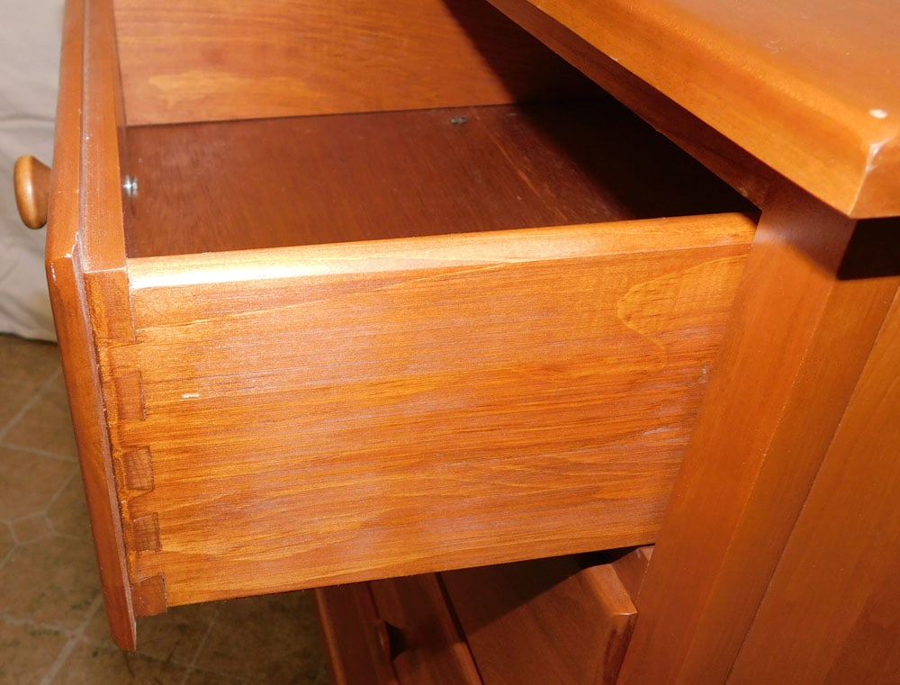 Cherry Two Over Three Drawer Chest - 5