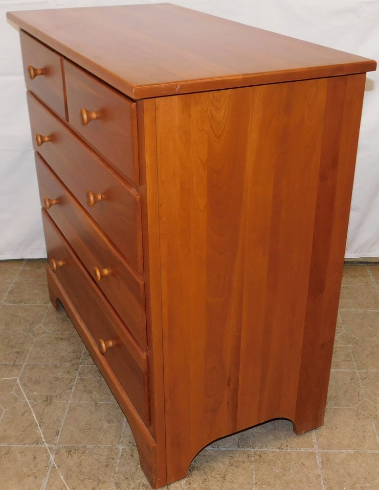 Cherry Two Over Three Drawer Chest - 6