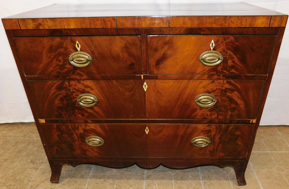 19th Century Mahogany Two Over Two Bachelor's Chest (1 of 7)