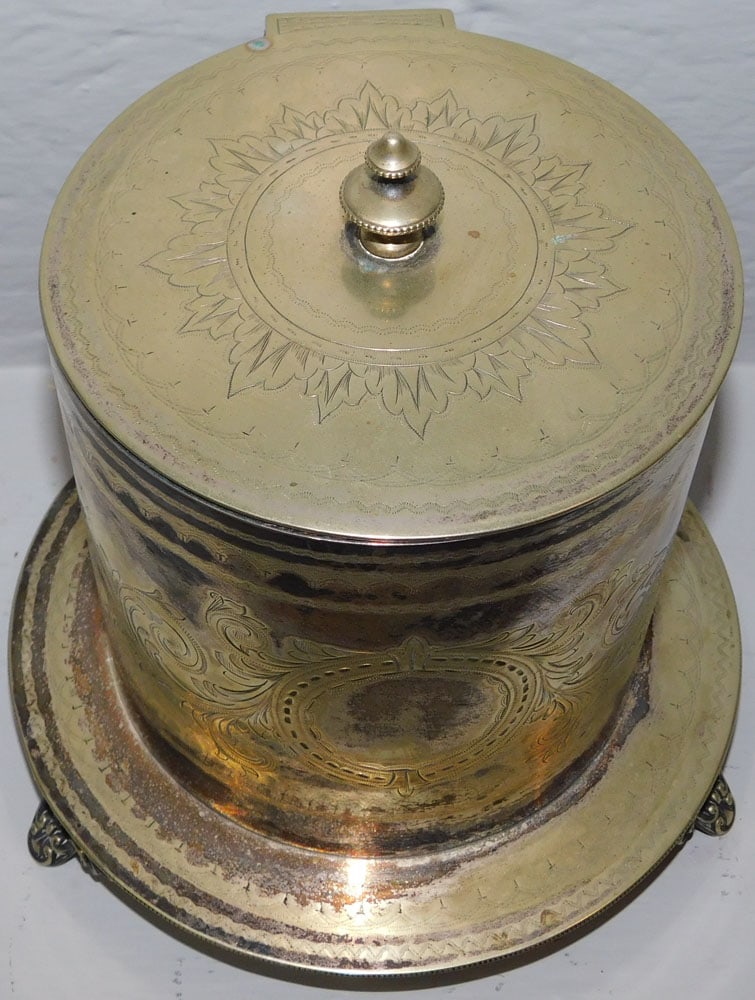 Silverplated Biscuit Jar - 2