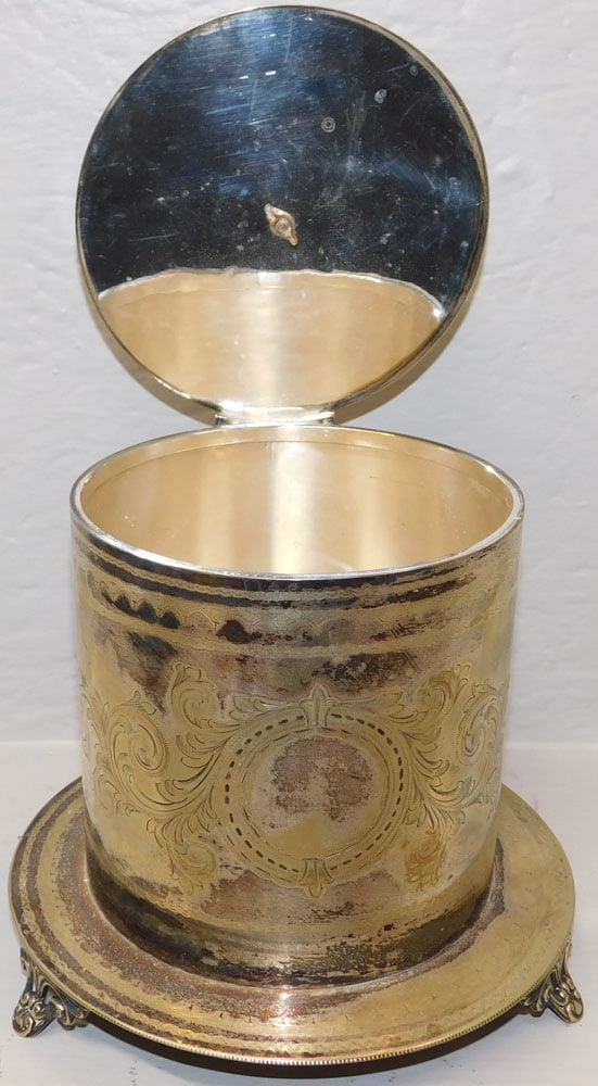 Silverplated Biscuit Jar - 4