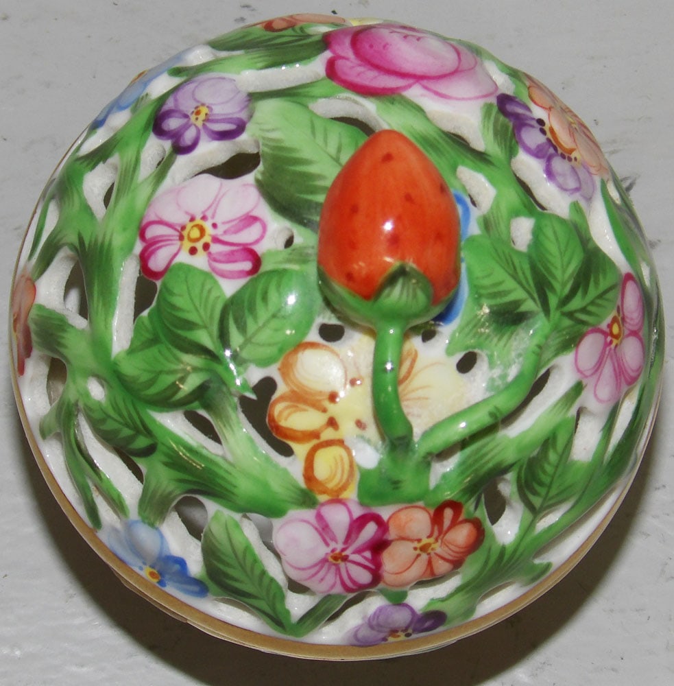 Herend Porcelain Open Work Box - 2