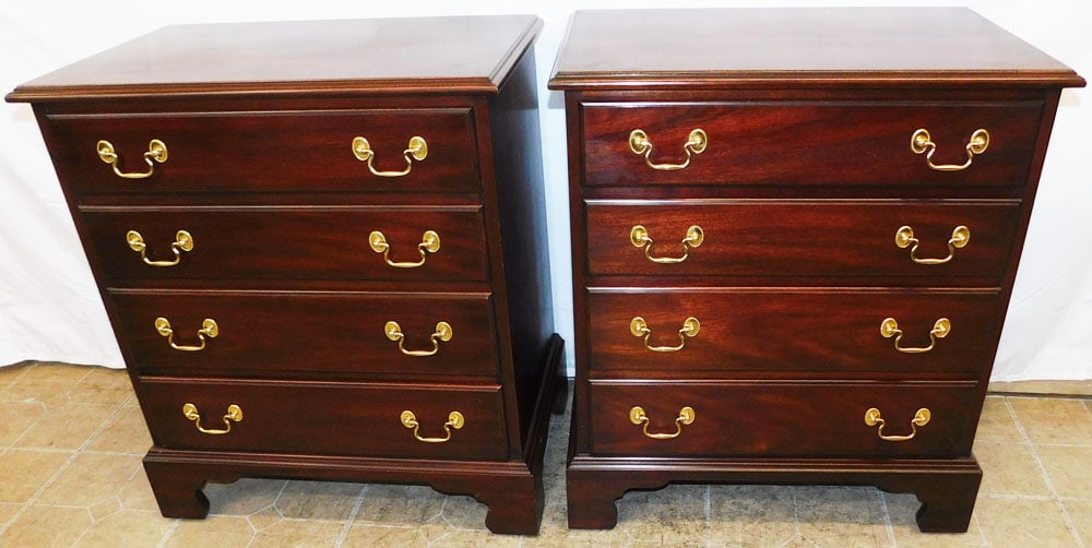 Pair of Mahogany Four Drawer Night Stands by Henkel Harris (1 of 10)