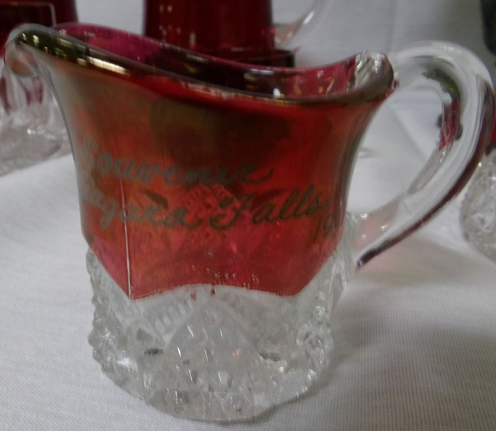 Lot Colored Glass Items - 7