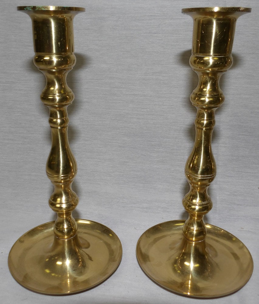 Lot Brass Candlesticks - 2
