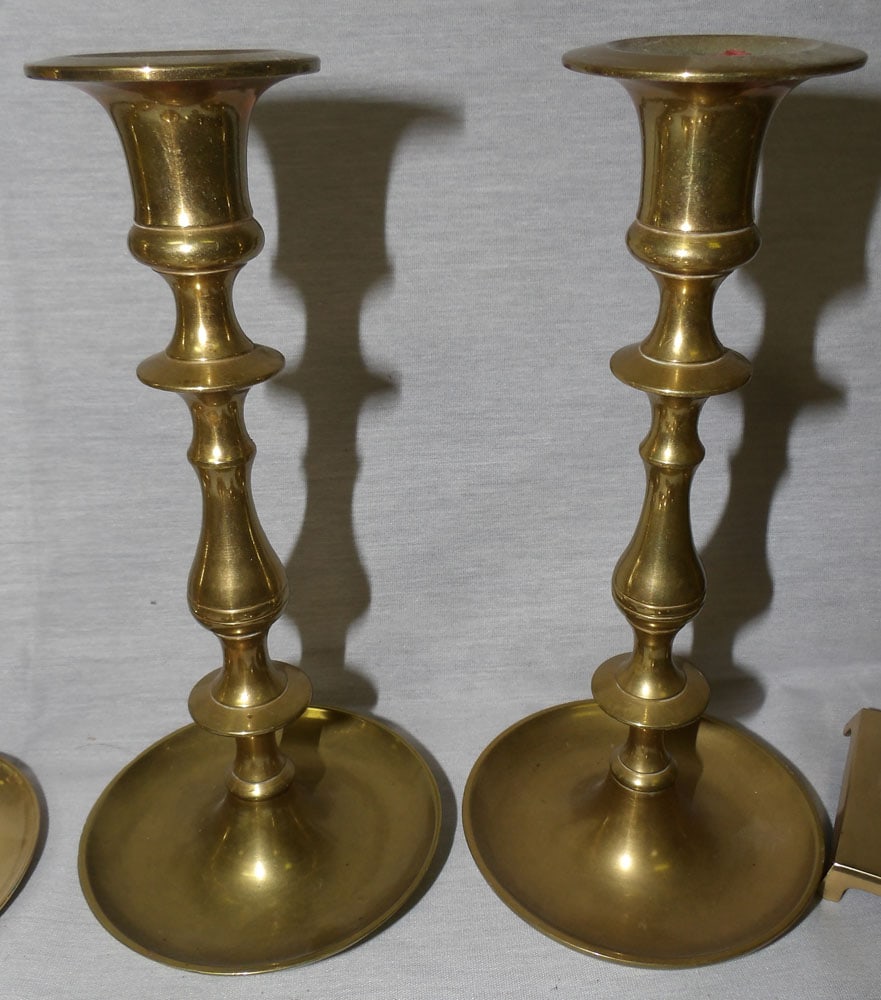 Lot Brass Candlesticks - 3