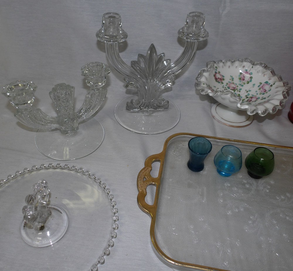 Lot Glass Items - 2