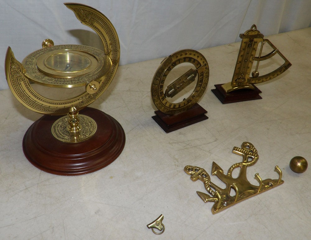 Lot Brass Desk Items - 2