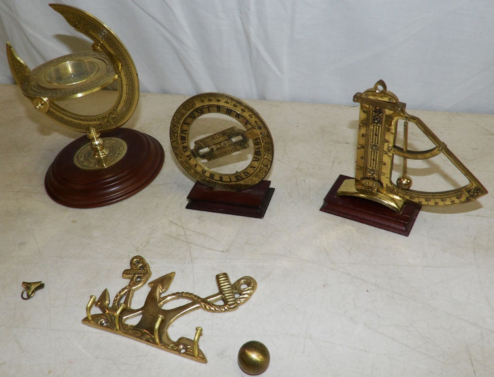 Lot Brass Desk Items - 3
