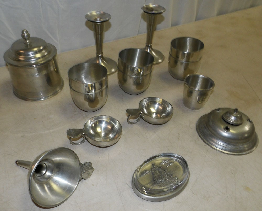 Lot Pewter Items - 2