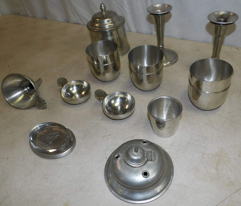 Lot Pewter Items - 3