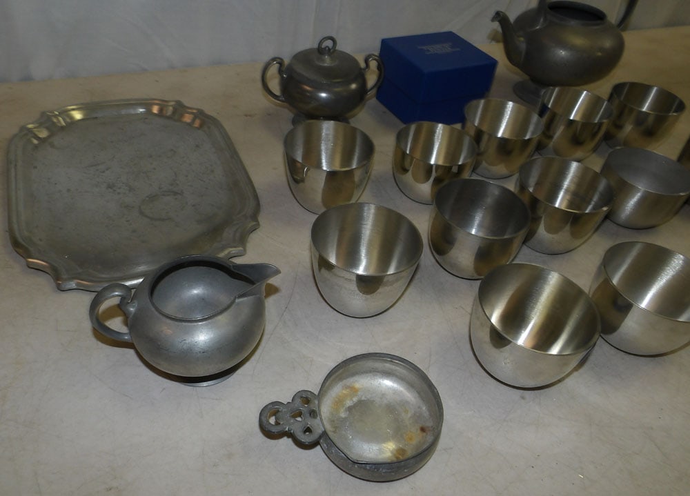 Lot Pewter Items - 2