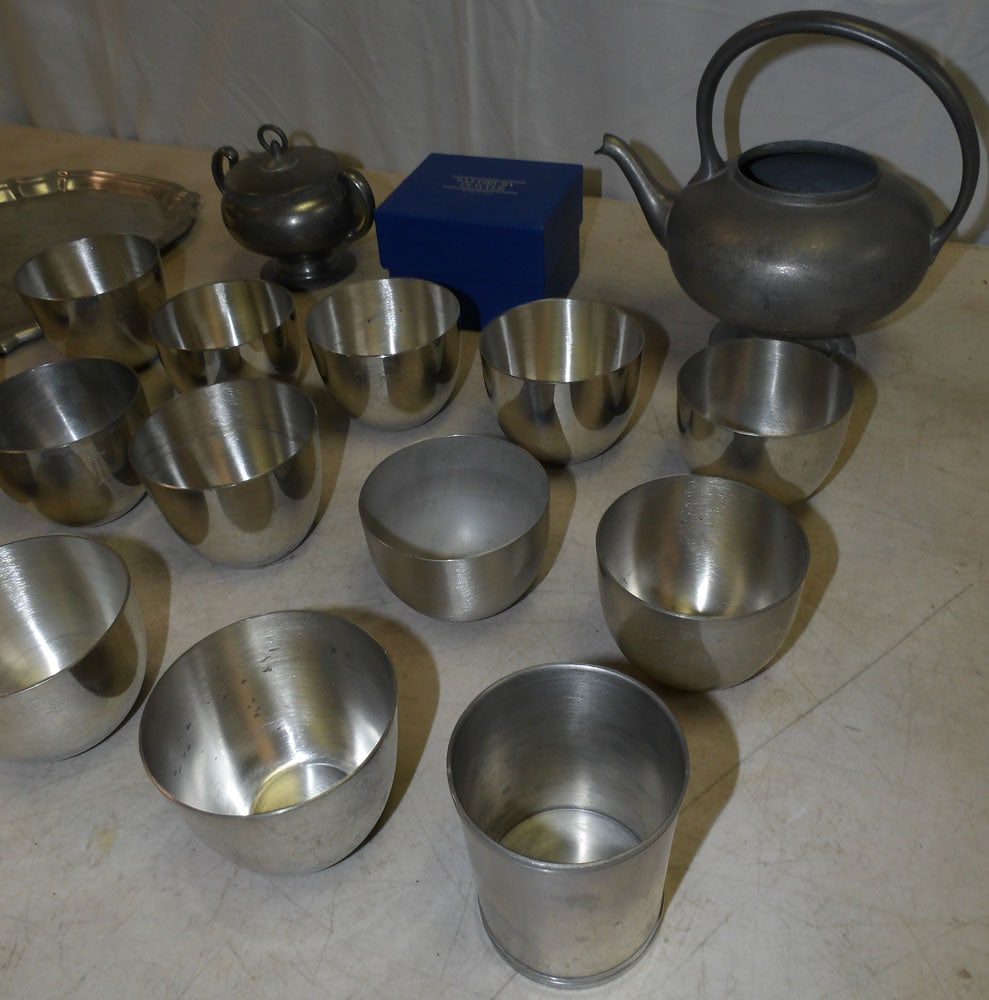 Lot Pewter Items - 3