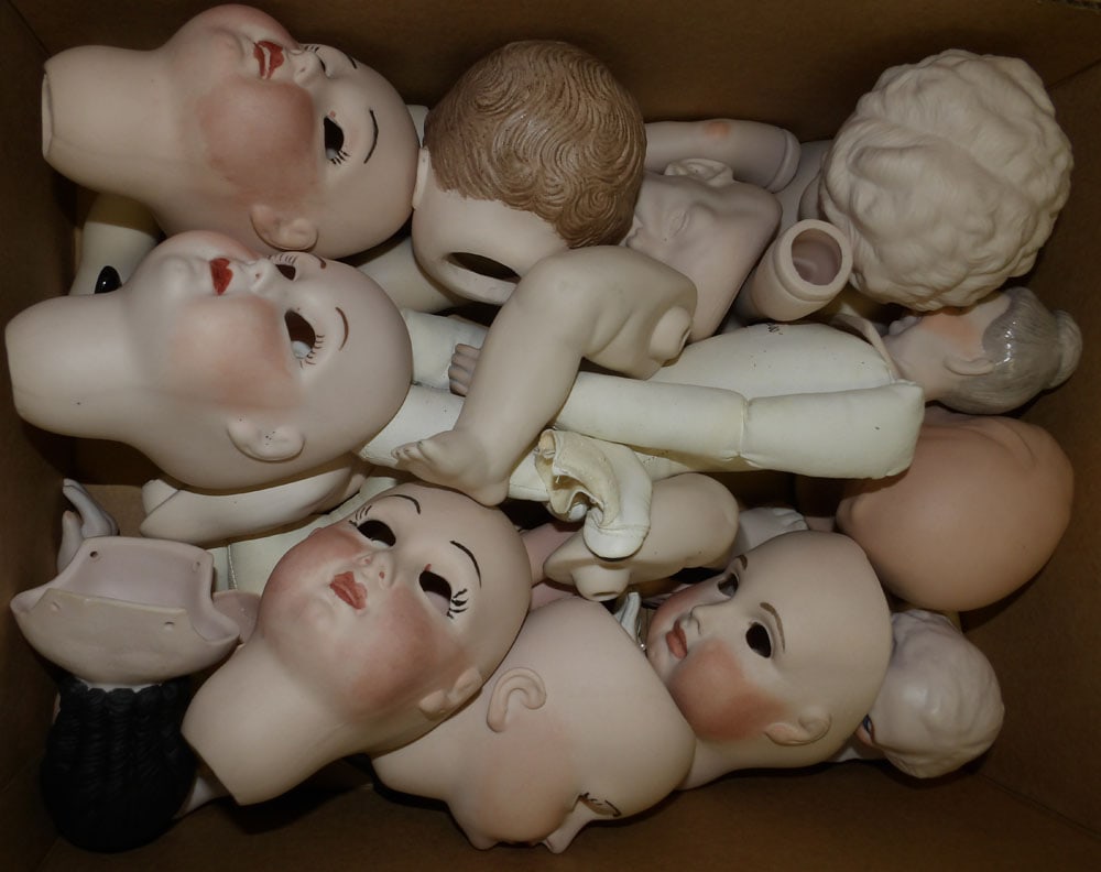Lot Porcelain Doll Parts (1 of 3)