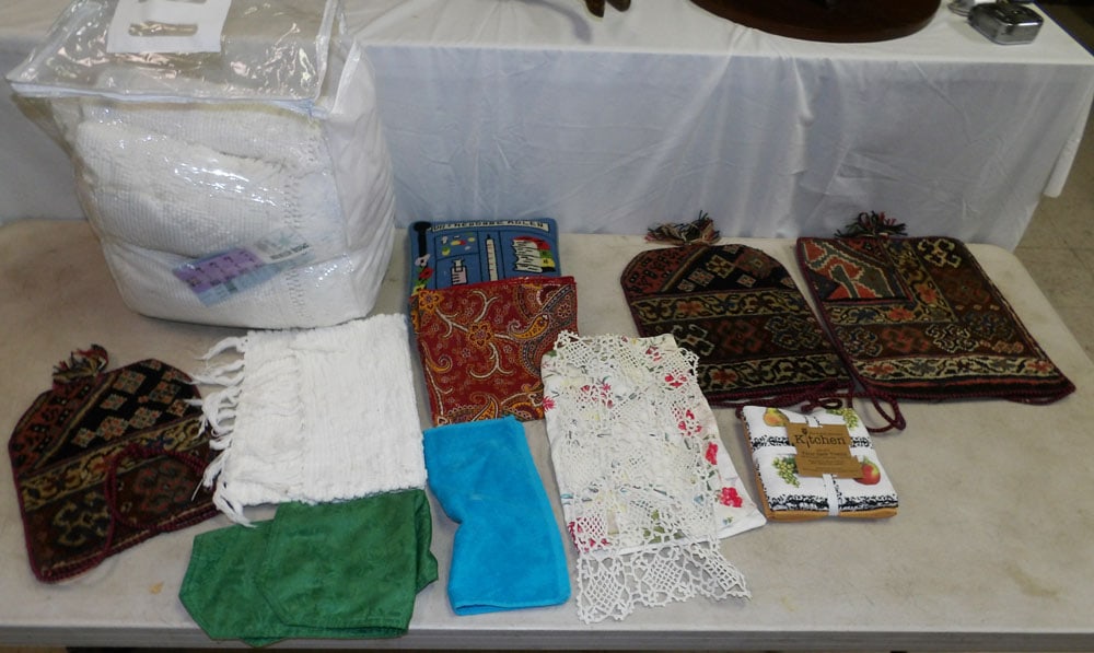 Lot of Cotton Coverlet & Hand Made Saddle Bags (1 of 4)