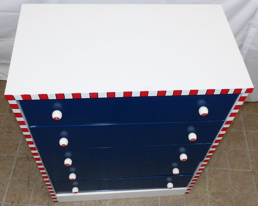 Painted Five Drawer Chest - 2