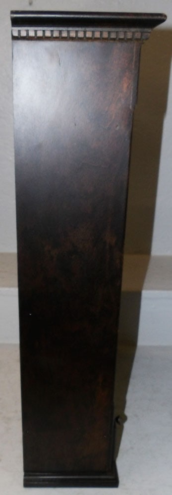 Cherry Hanging Wall Shelf with One Drawer - 5