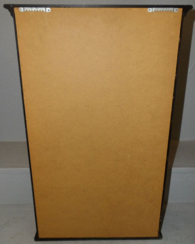 Cherry Hanging Wall Shelf with One Drawer - 6