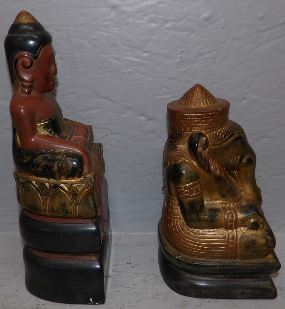 Two Oriental Ceramic Bookends - 2