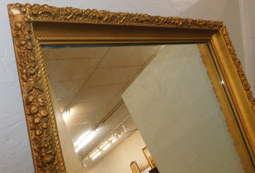 Antique Gilded Frame Mirror - 3