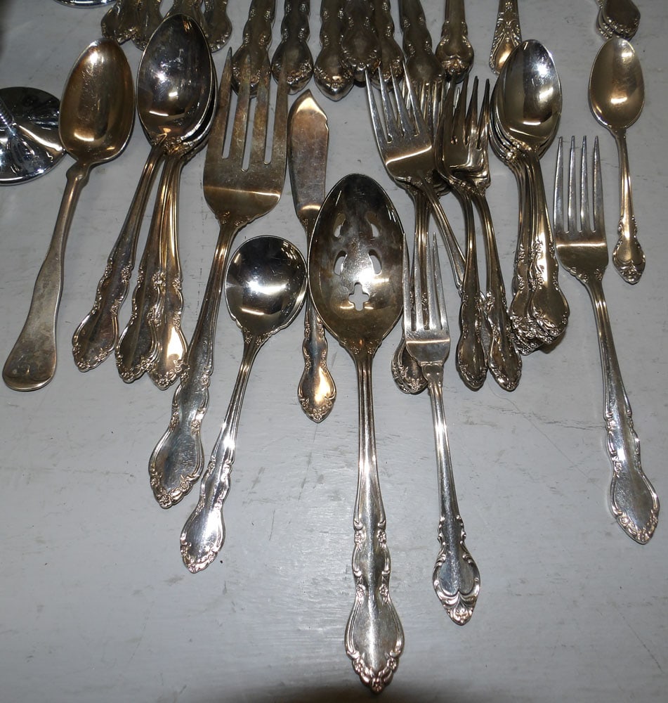 Six Silverplated Wines & Silverplated Flatware - 2