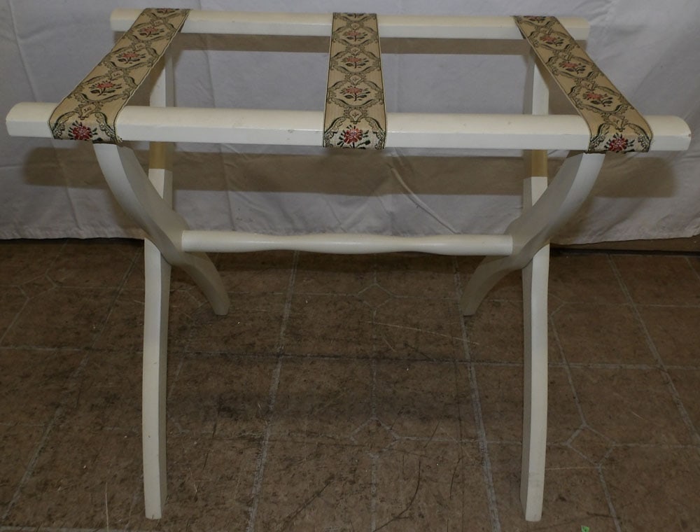 Painted Wood Luggage Rack (1 of 3)