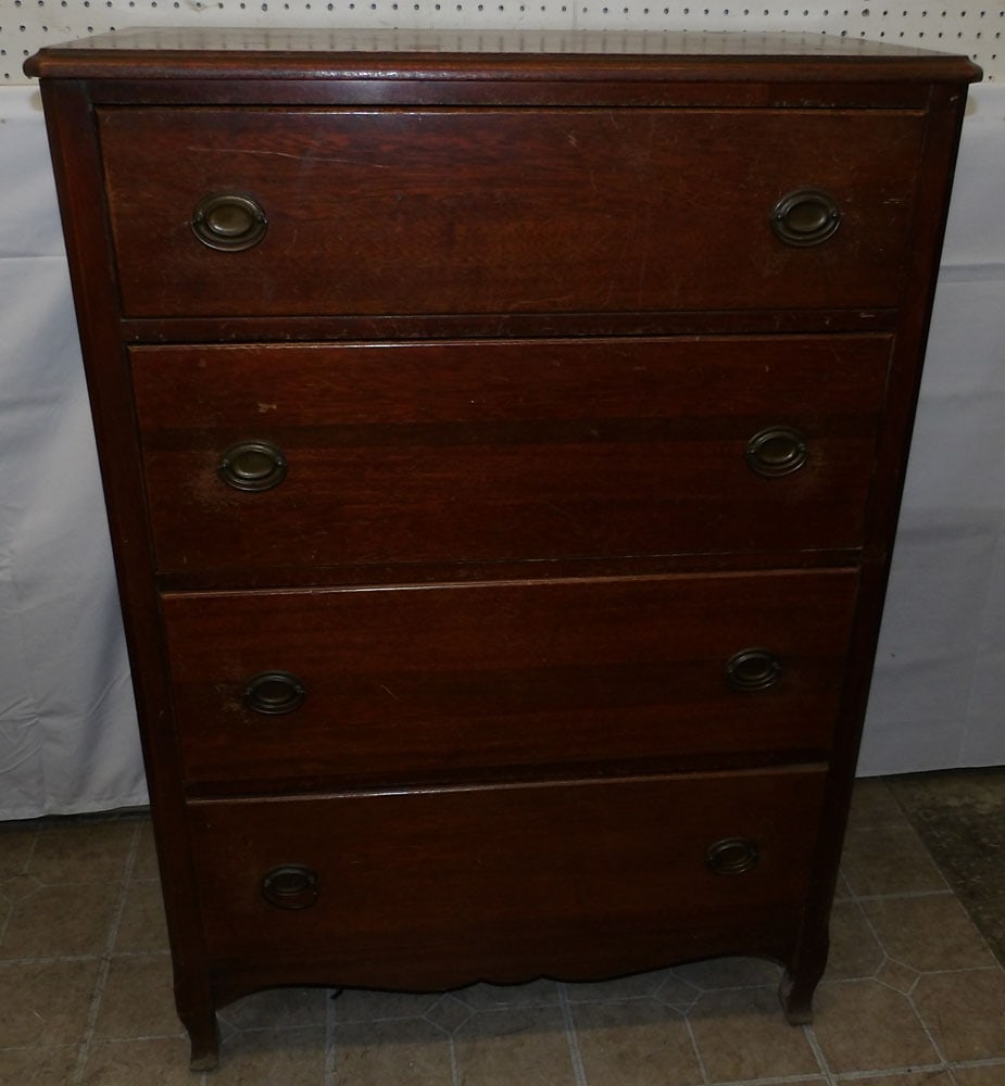 Mahogany Four Drawer Chest (1 of 4)