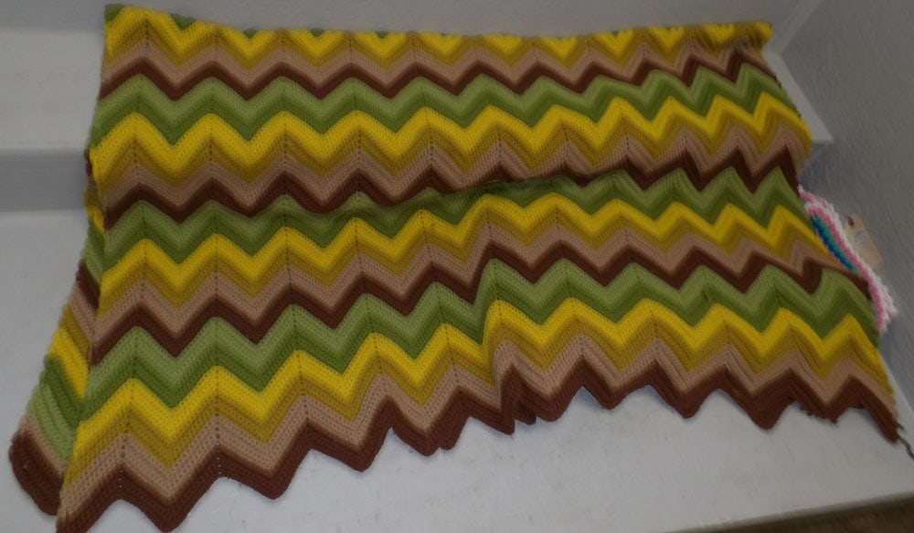 Two Yarn Knitted Afghans - 3