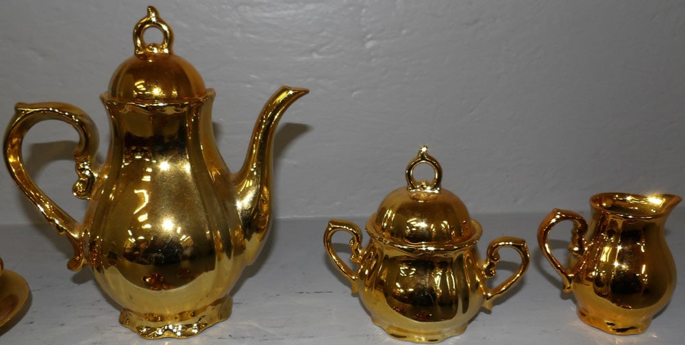 Gilded Porcelain Tea Set - 2