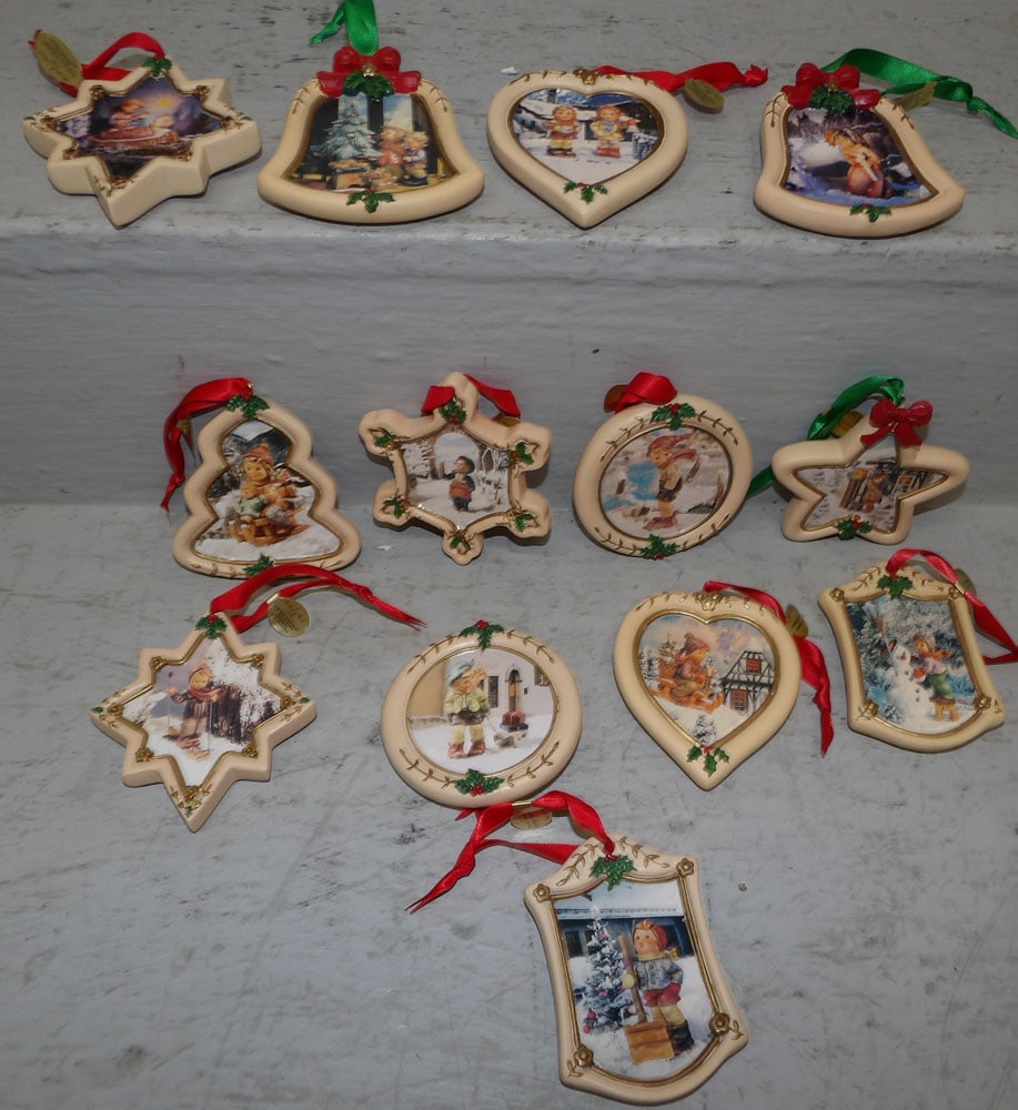 Collection of Danbury Mint Hummel Ornaments: Collection of Danbury Mint Hummel Ornaments . Box: 4 3/4" H 10 1/2" W 8" D "ALL DESCRIPTIONS AND ANY CONDITION STATEMENT GIVEN BY LANGSTON AUCTION GALLERY ARE STRICTLY OPINIONS AND LANGSTON'S SHALL