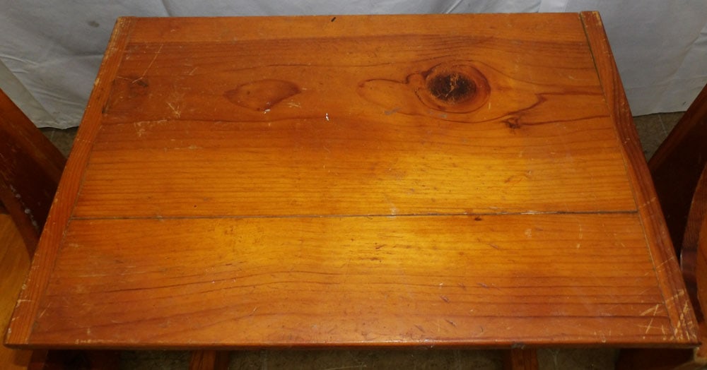 Pine Child's Table with Two Chairs - 3