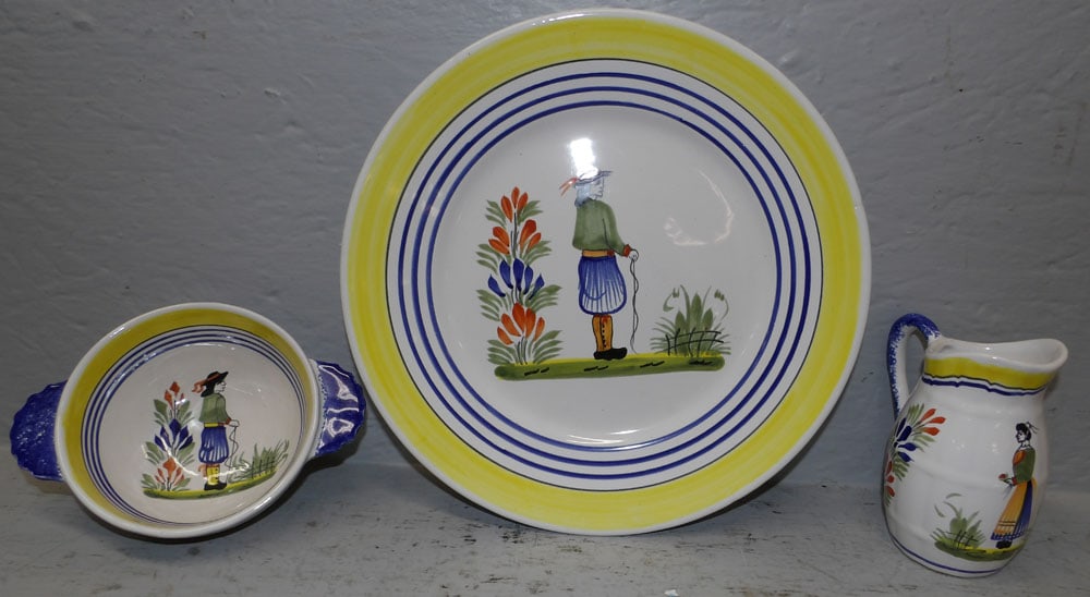 Three Quimper Porcelain Items (1 of 3)
