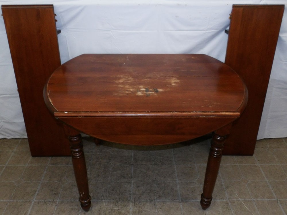 Cherry Drop Leaf Dining Table With Two Leaves (1 of 8)