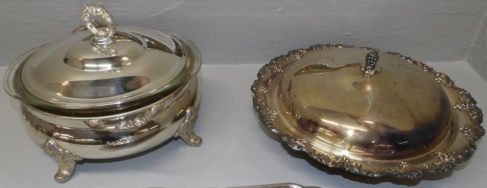 Five Silverplated Covered Dishes - 3