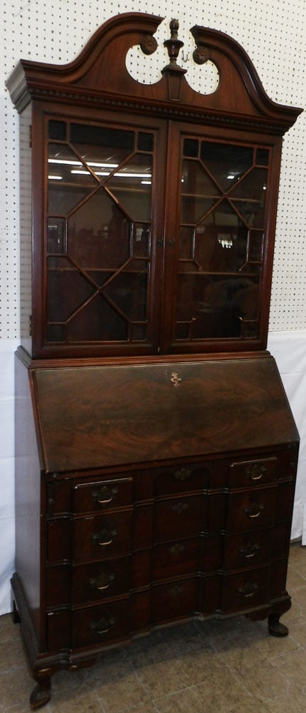 Mahogany Glass Door Secretary (1 of 11)