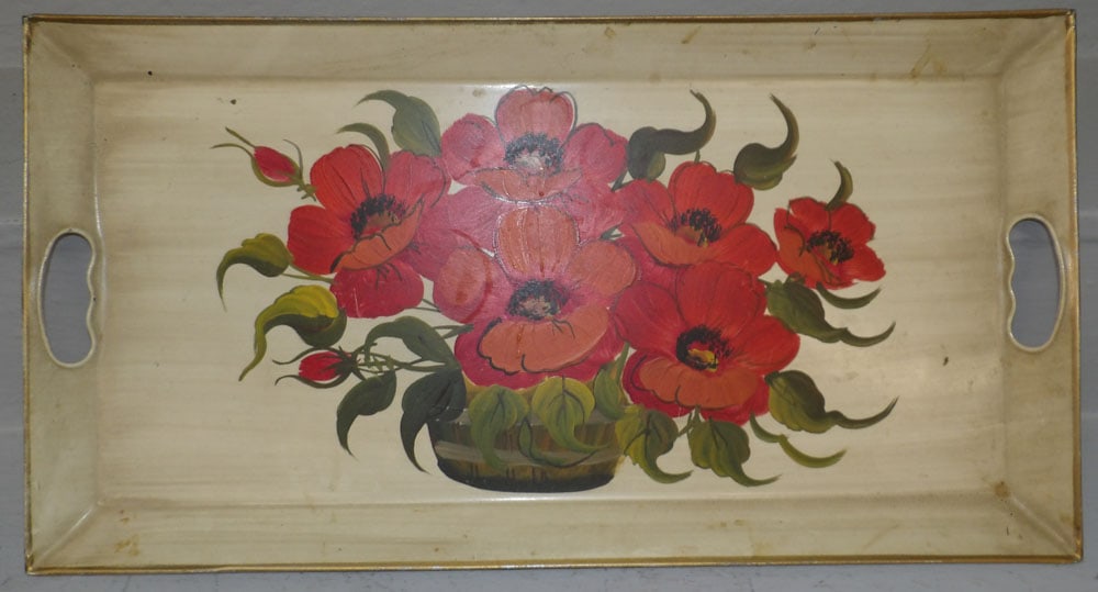 Two Tole Painted Trays - 2