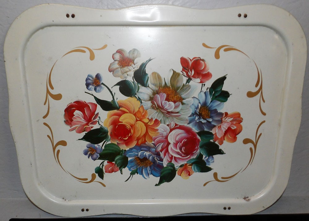 Three Tole Painted Trays - 2