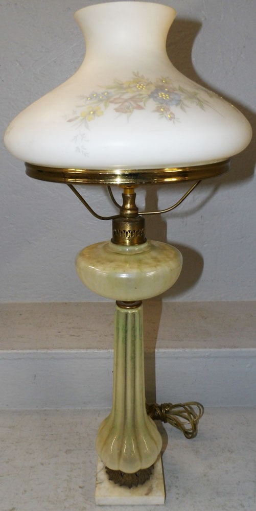Painted Glass Banquet Lamp (1 of 5)