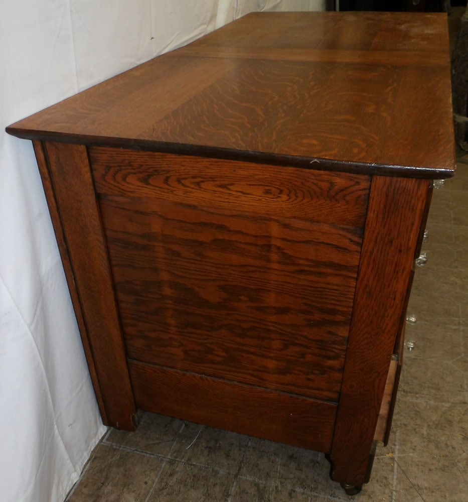 Antique Oak Folding Desk - 4