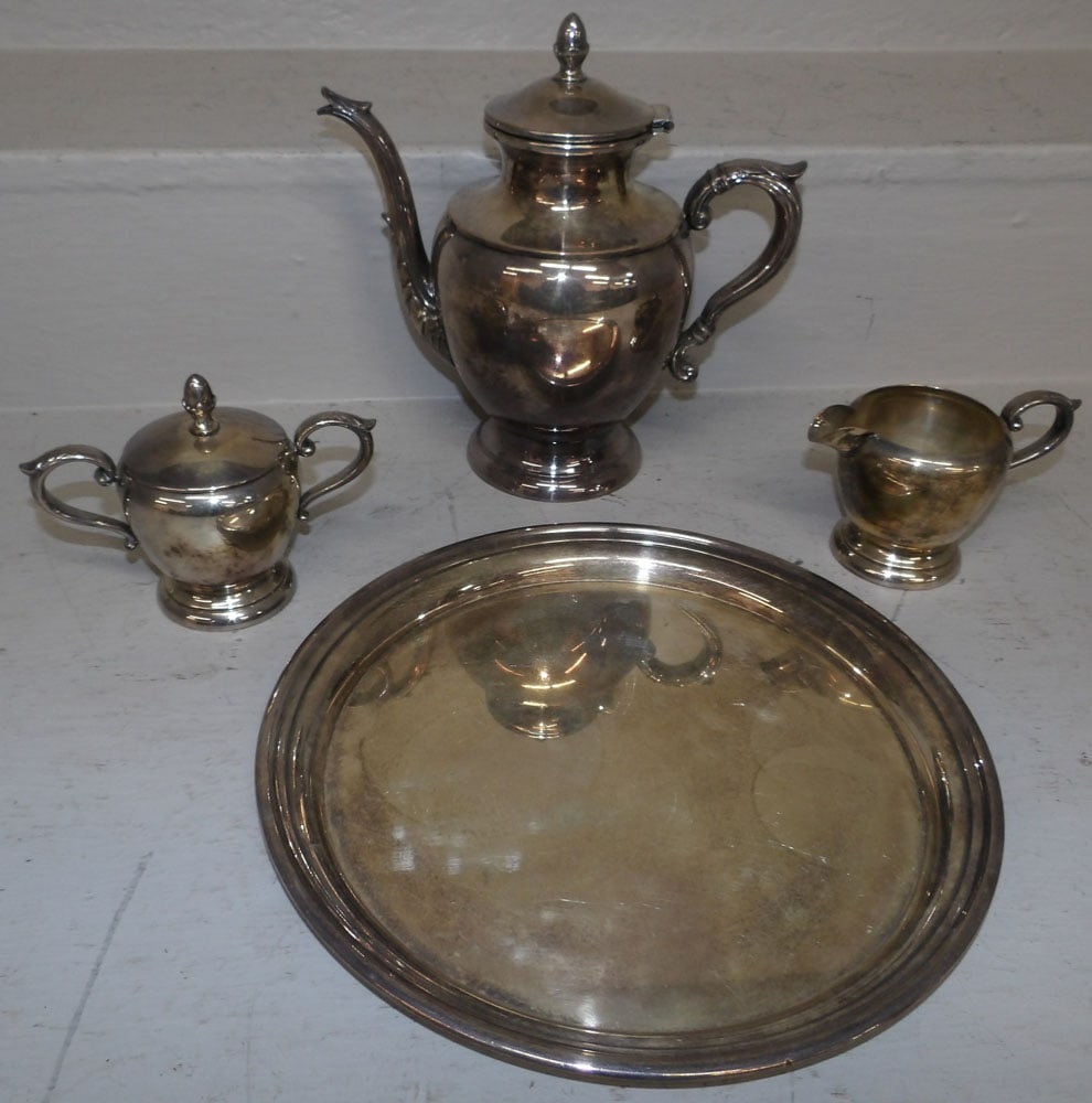 4 Piece Silver Plate Tea Set - 2