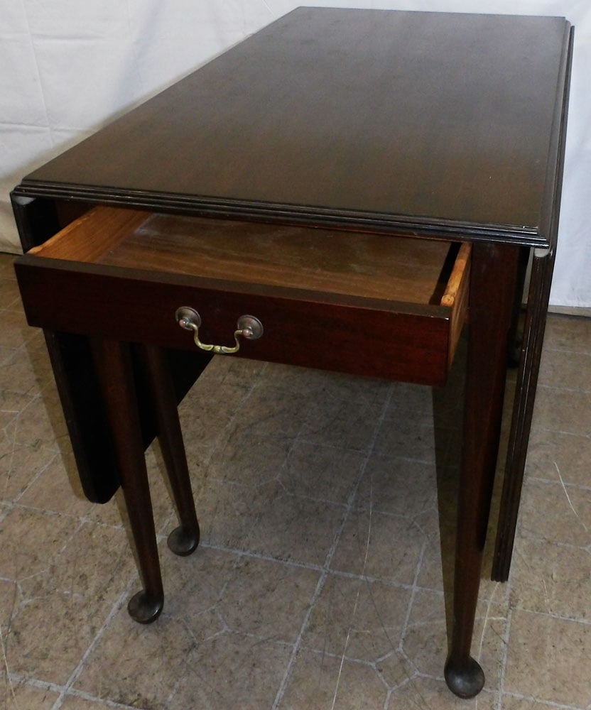 Mahogany Drop Leaf Dining Table - 3