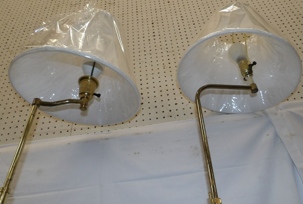 Two Brass Floor Lamps - 3