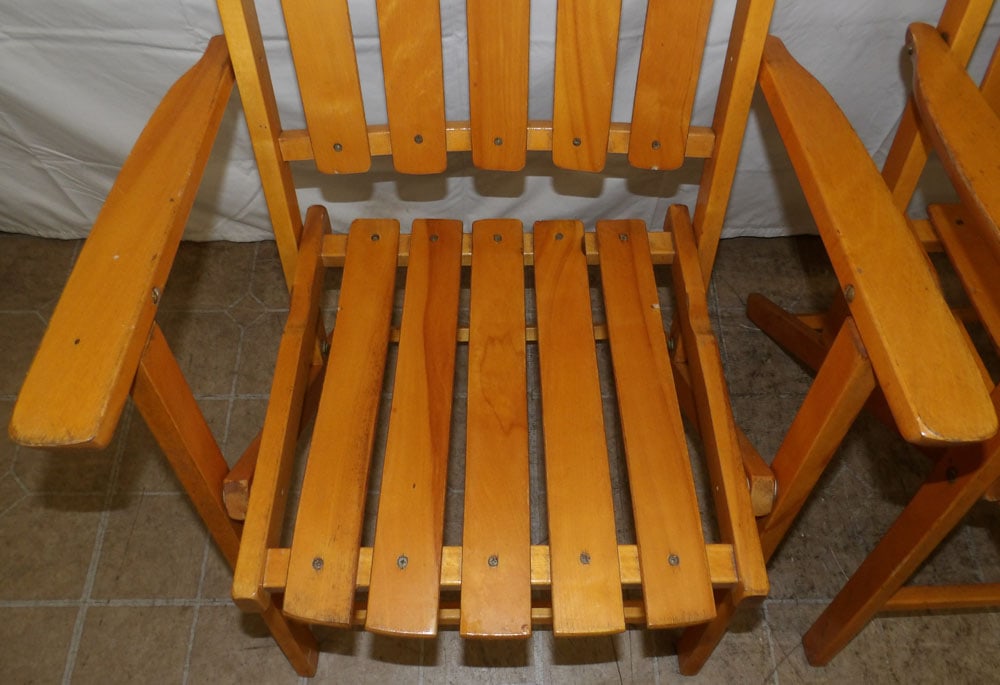 Two Maple Folding Chairs - 2