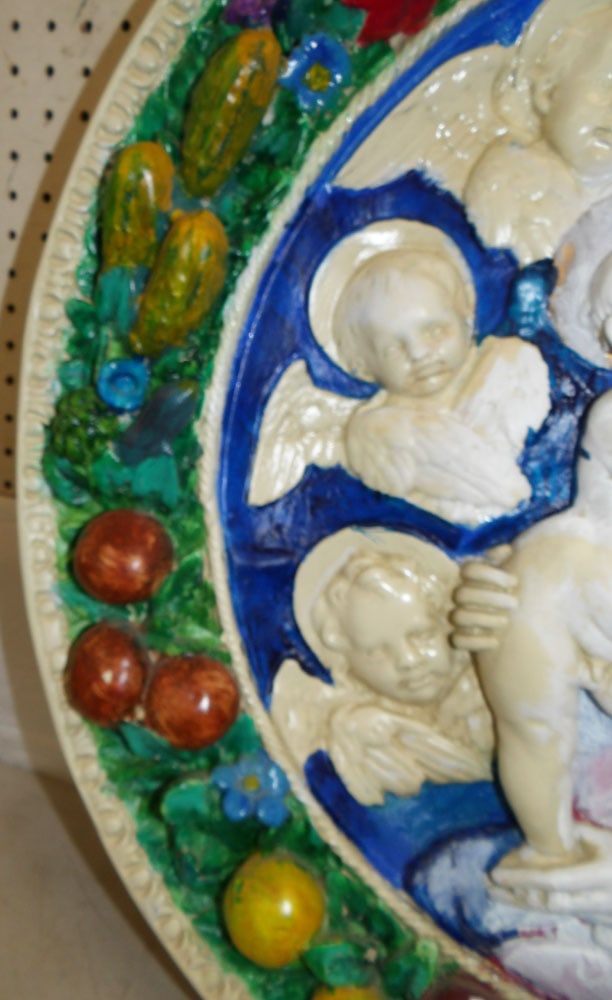 Painted Resin Wall Plaque - 3