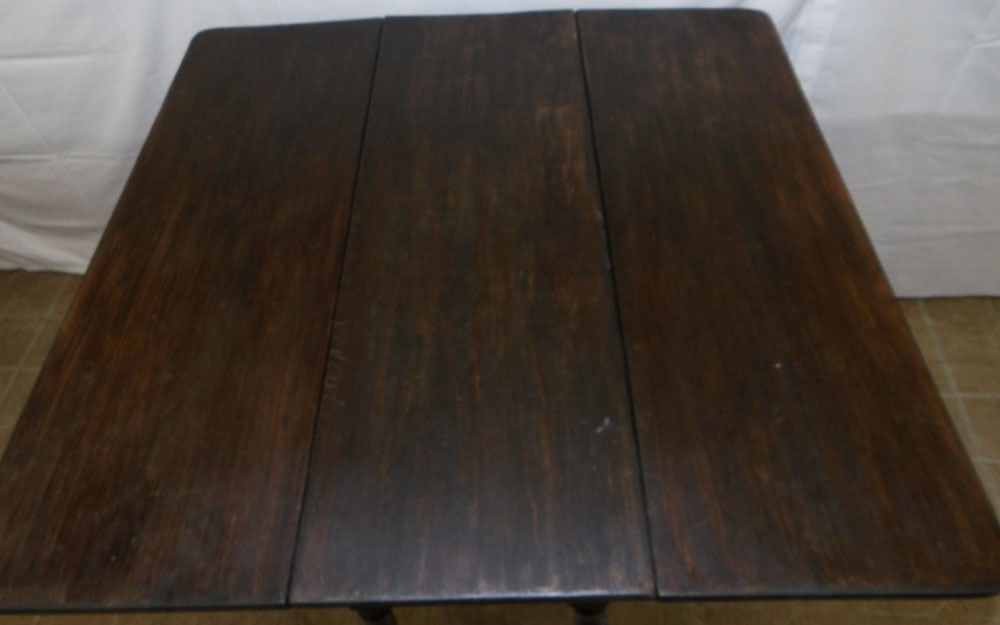 Antique Walnut Drop Leaf Table - 4
