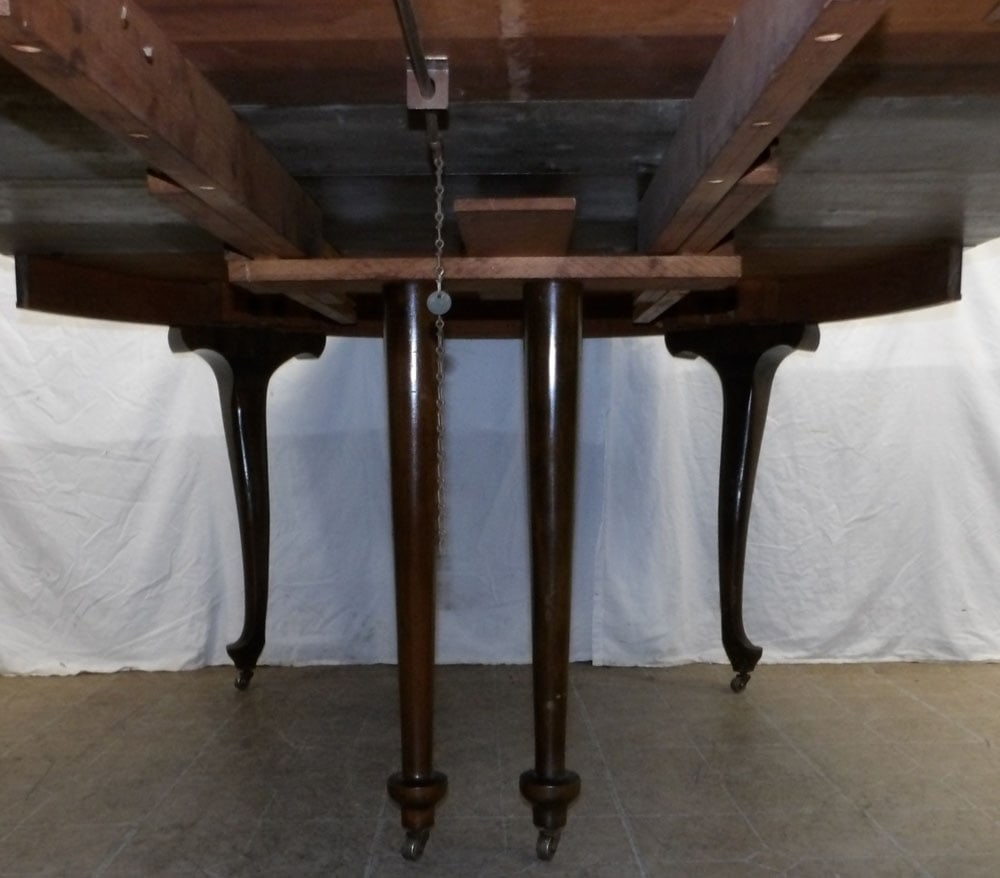 Antique Walnut Dining Table With Three Leaves - 5