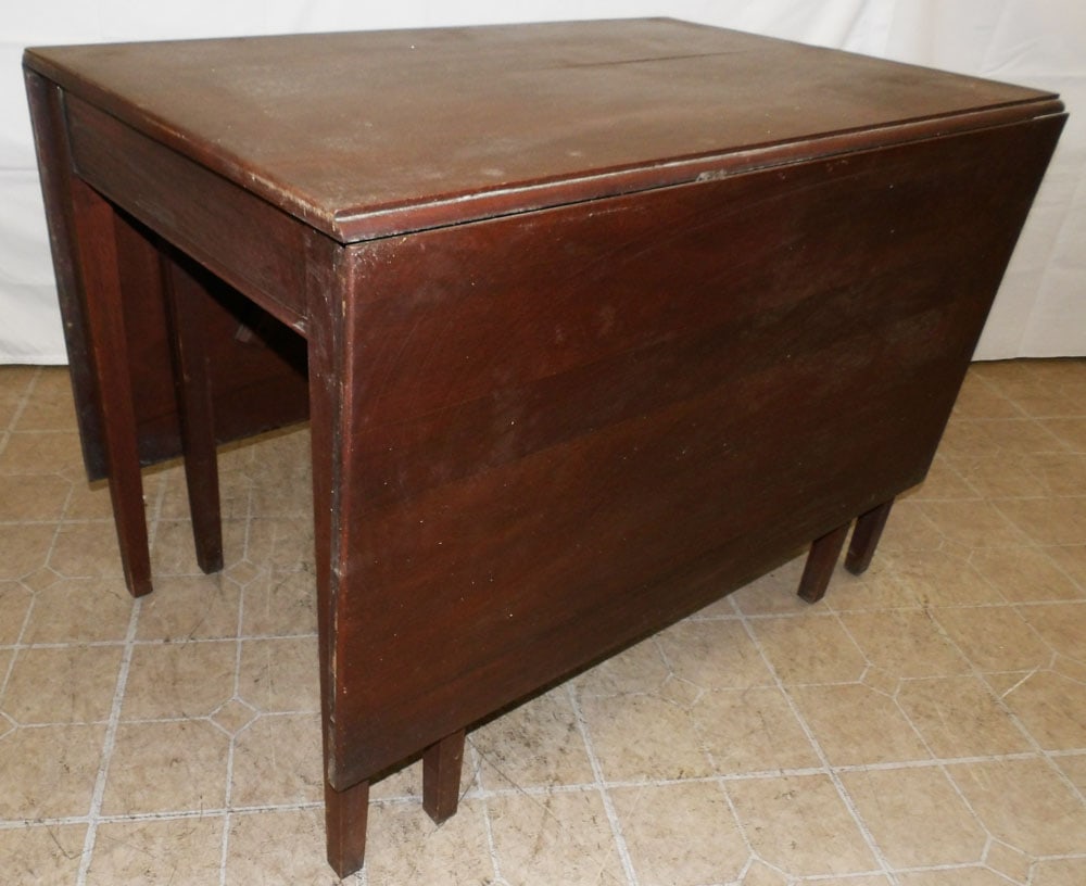 Antique Mahogany Drop Leaf Dining Table (1 of 3)