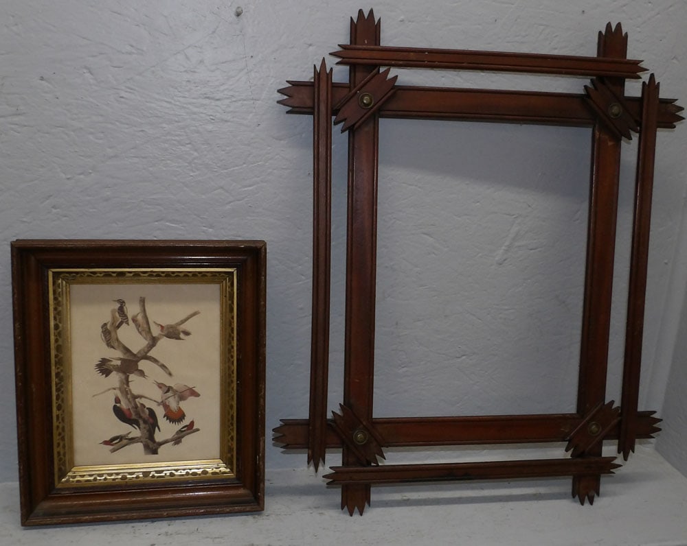 Walnut Shadow Box Framed Print & Cross Stick Frame (1 of 4)