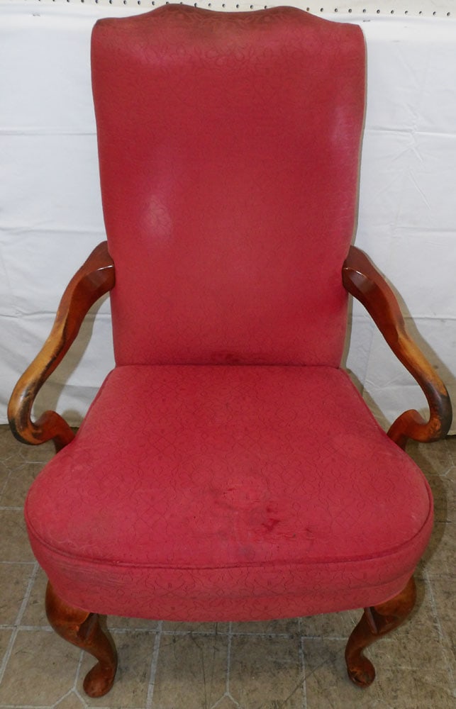 Cherry Upholstered Arm Chair (1 of 6)