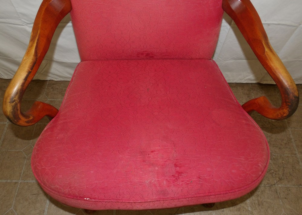 Cherry Upholstered Arm Chair - 4